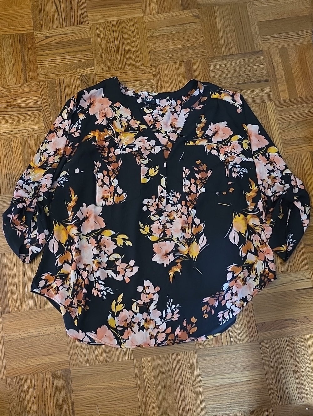 torrid Black Floral Harper Blouse